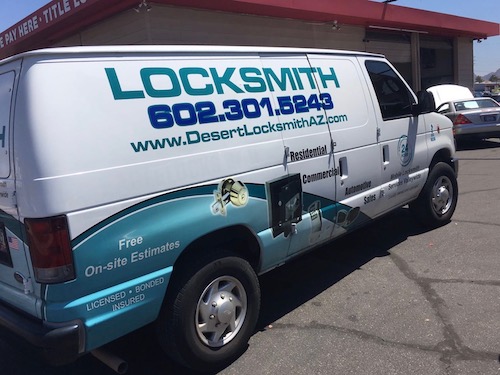 Desert safe locksmith truck